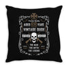 Aged 66 Years Vintage Dude Throw Pillow
