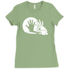 rabbit silhouette Ladies Fitted T-Shirt