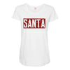 santa red glitter Maternity Scoop Neck T-shirt