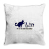 my cat ate your stick family Throw Pillow