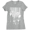 banksy street art zebra bar code Ladies Fitted T-Shirt