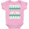 reindeer christmas ugly sweater Baby Bodysuit