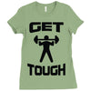 get tough weight lifter lifting gym Ladies Fitted T-Shirt