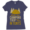 dude that camp trip in tents funny Ladies Fitted T-Shirt