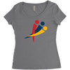 red blu yellow Women's Triblend Scoop T-shirt