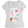 Christmas Skeleton mom and baby maternity Women's Triblend Scoop T-shirt
