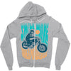 smile more, ride a motorcycle Zipper Hoodie