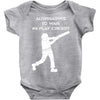 alternatives to war play cricket batting anti war stencil tour Baby Onesie