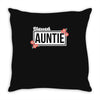 blessed aunitie with flower white color Throw Pillow