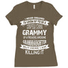 Super Cool Grammy Of A Freaking Awesome Granddaughter Ladies Fitted T-Shirt