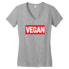 marvel logo parody vegan Women's V-Neck T-Shirt