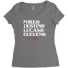 mike dustin lucas eleven will Women's Triblend Scoop T-shirt