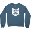 meow or never Crewneck Sweatshirt