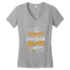 I'm an august woman I was born with my heart Women's V-Neck T-Shirt