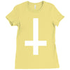 wasted youth inverted cross indie geek swag funny Ladies Fitted T-Shirt