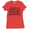 sarcasm and attitude Ladies Fitted T-Shirt