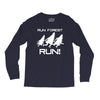 run forest run white color Long Sleeve Shirts
