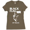 black flag Ladies Fitted T-Shirt