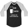 technically the glass is always full 3/4 Sleeve Shirt