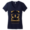 Never Underestimate the Strength of a Childhood Cancer Warrior Women's V-Neck T-Shirt