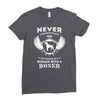 woman with a boxer Ladies Fitted T-Shirt