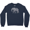 elephant filled pattern cool Crewneck Sweatshirt