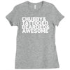 chubby tattooed bearded &amp; awesome Ladies Fitted T-Shirt