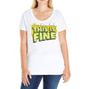 this is fine Ladies Curvy T-Shirt