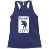 keep left shark Racerback Tank