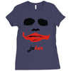 visage joker yeux ferm&eacute;s Ladies Fitted T-Shirt