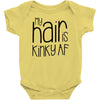 my hair is kinky af Baby Bodysuit