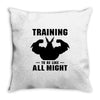 Training to be Like All Might Throw Pillow
