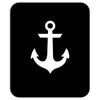 anchor black sailor vintage style navy nautical Mousepad