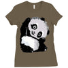 happy panda Ladies Fitted T-Shirt