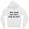 who needs hair ash grey Zipper Hoodie