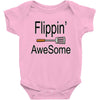flippin awesome cooking greeting Baby Bodysuit