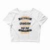 Super Cool Grandson Of A Freaking Awesome Pop Pop Crop Top