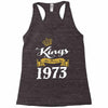 kings are born in 1973 Racerback Tank