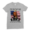 Honor Those Who Place Their Life On The Line Ladies Fitted T-Shirt