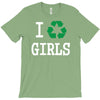 i recycle girls slogan text funny baseball jersey T-Shirt