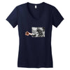 Football Statue Women's V-Neck T-Shirt
