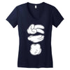 disney mens t shirt paper rock scissors mickey disneyland funny Women's V-Neck T-Shirt
