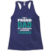 proud dad of a freaking awesome teacher. father's day gift for dad. Racerback Tank