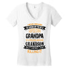 Super Cool Grandpa Of A Freaking Awesome Grandson Women's V-Neck T-Shirt