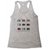 WE DON'T BELIEVE WHAT'S ON TV Racerback Tank