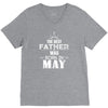 The Best Father Was Born In May V-Neck Tee