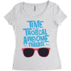 time to go tropical awesome paradise Women's Triblend Scoop T-shirt