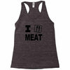 i eat meat Racerback Tank