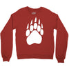 large bear paw print crew neck long sleeve Crewneck Sweatshirt