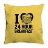 24 hour breakfast Throw Pillow